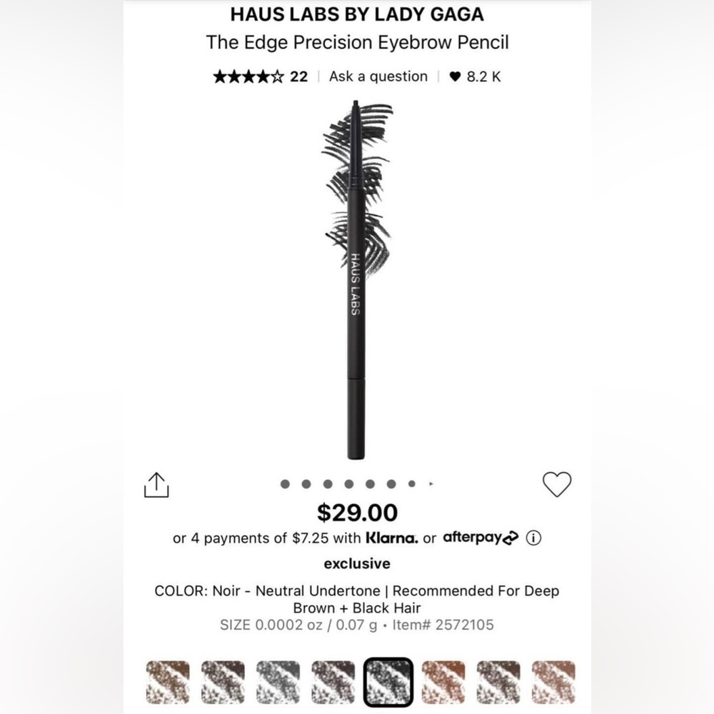 HAUS LABS BY Lady Gaga brow pencil (black)